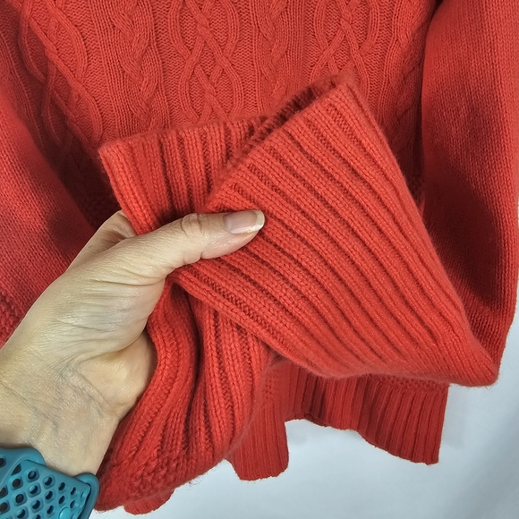 Gap Lambs Wool Blend Turtleneck Sweater Cable Knit sweater - Picture 8 of 10